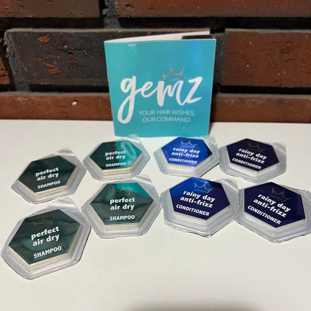 8 Gemz Travel Shampoo Conditioner Water Activated